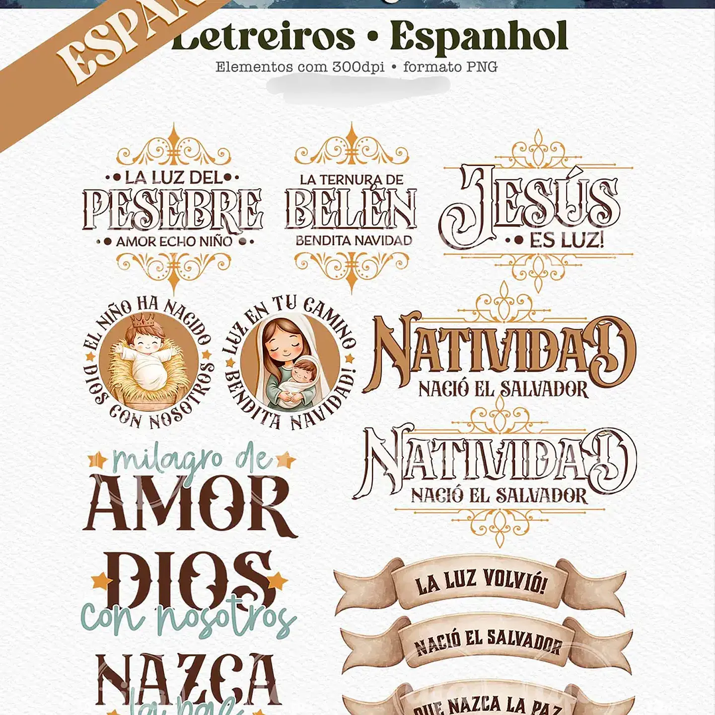 Kit Digital Natal Combo Natividade Ilustrações - Tita 3