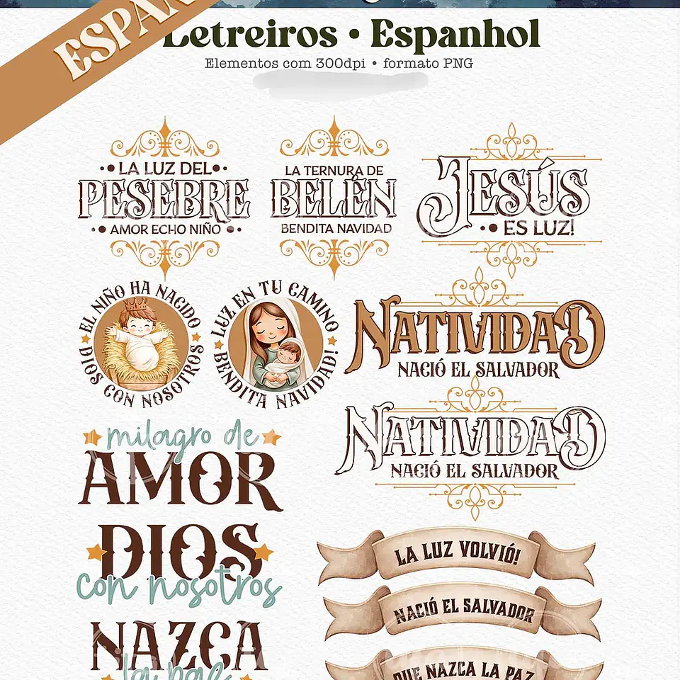 Kit Digital Natal Combo Natividade Ilustrações - Tita 3