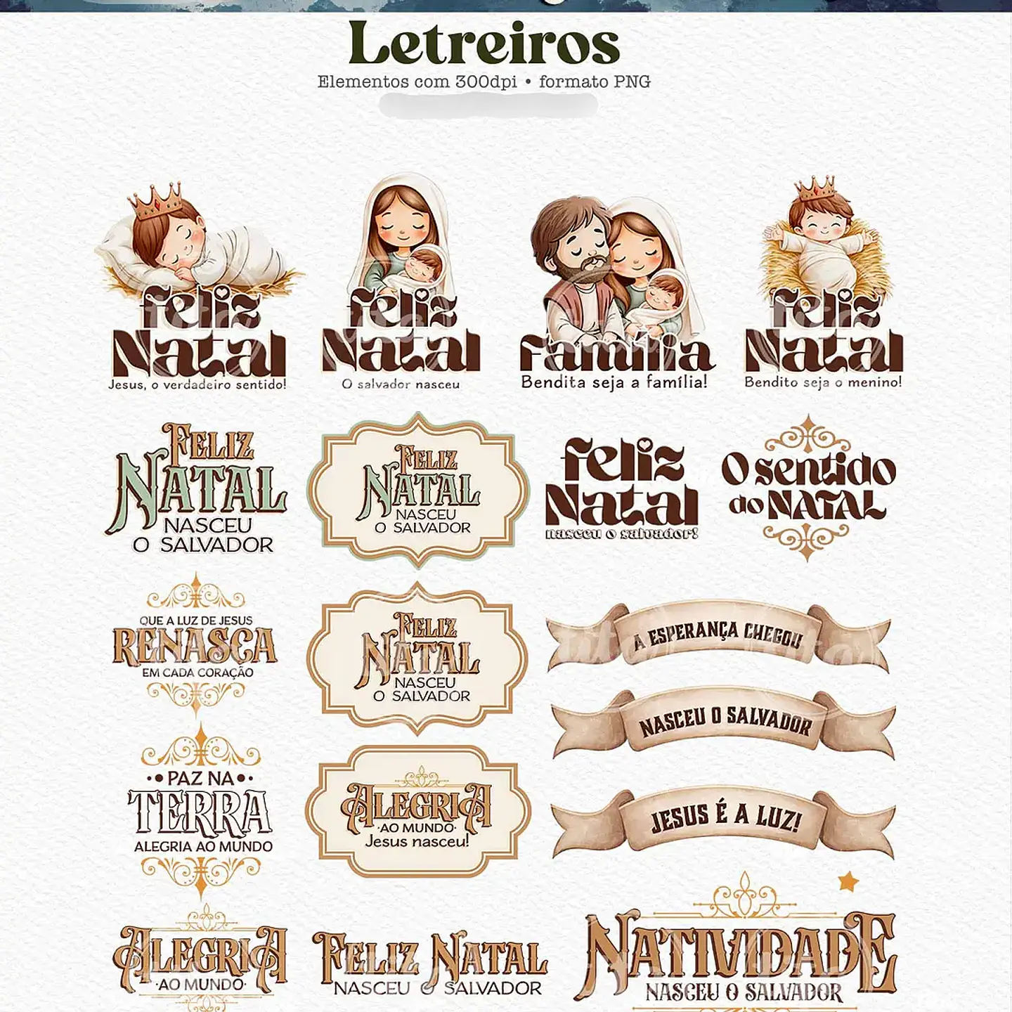 Kit Digital Natal Combo Natividade Ilustrações - Tita 4