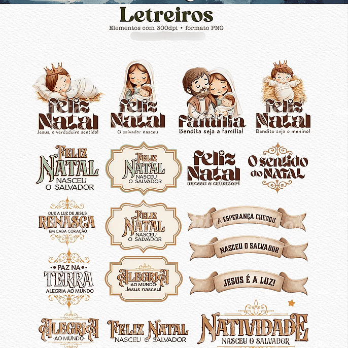 Kit Digital Natal Combo Natividade Ilustrações - Tita 4