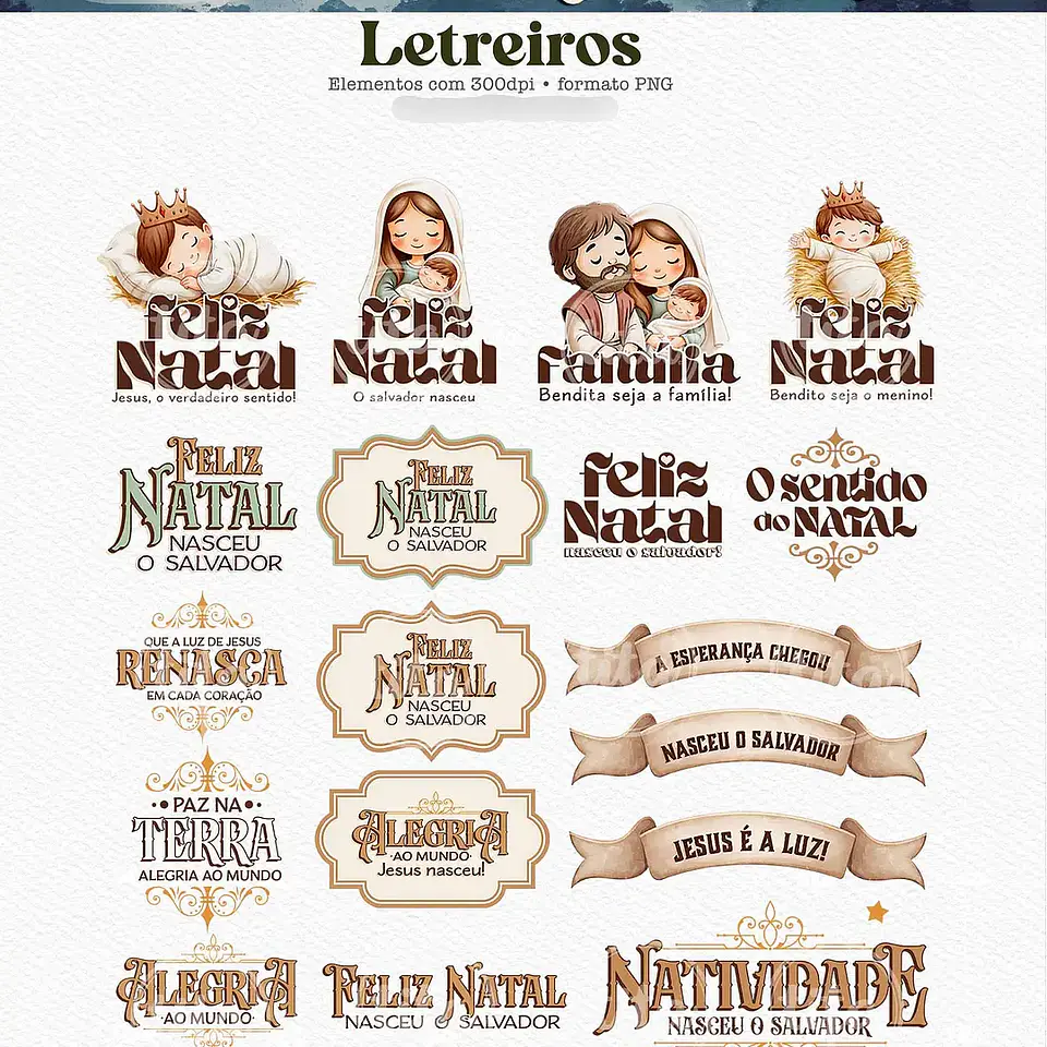 Kit Digital Natal Combo Natividade Ilustrações - Tita 4