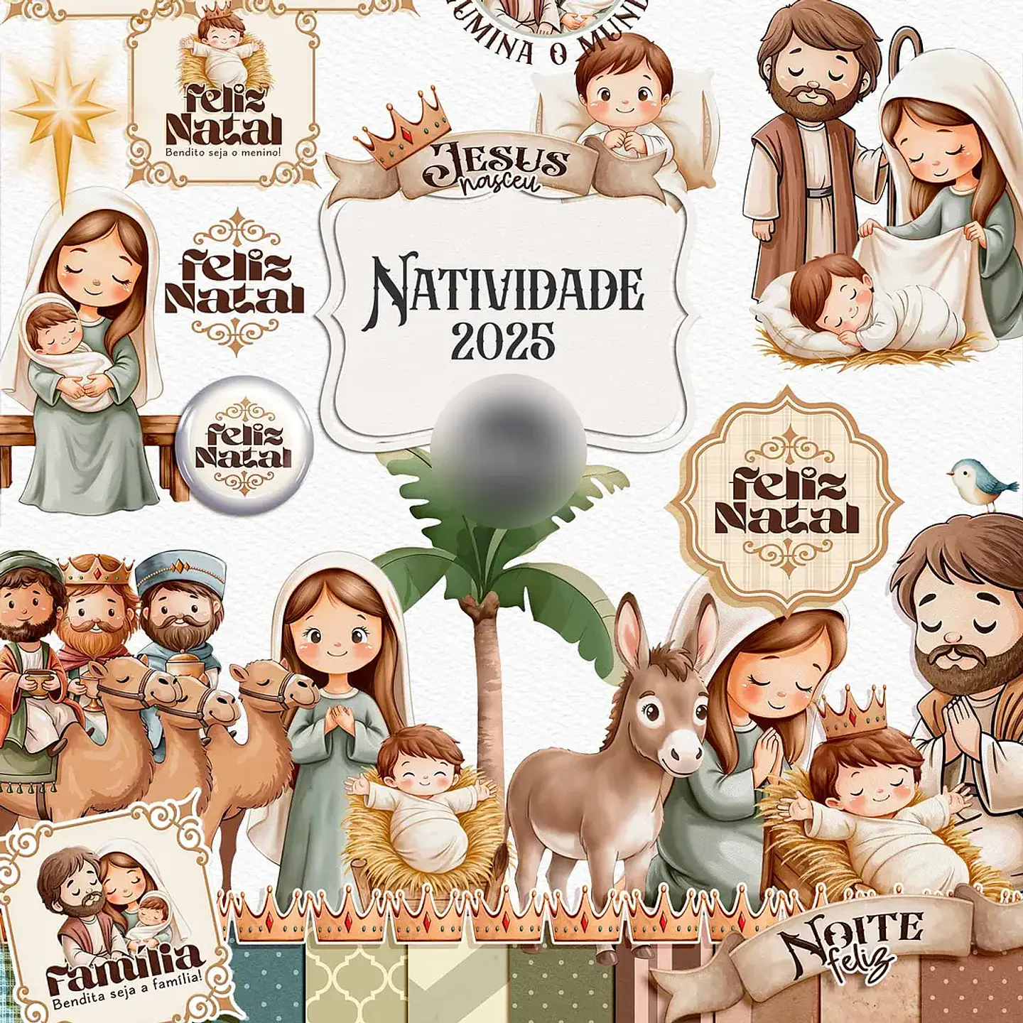 Kit Digital Natal Combo Natividade Ilustrações - Tita 8