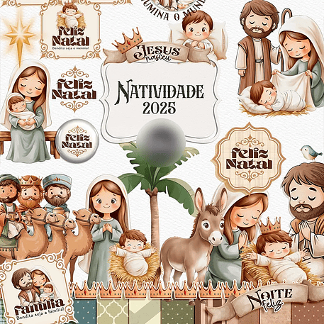 Kit Digital Natal Combo Natividade Ilustrações - Tita 8
