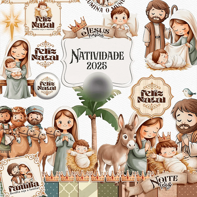 Kit Digital Natal Combo Natividade Ilustrações - Tita 8