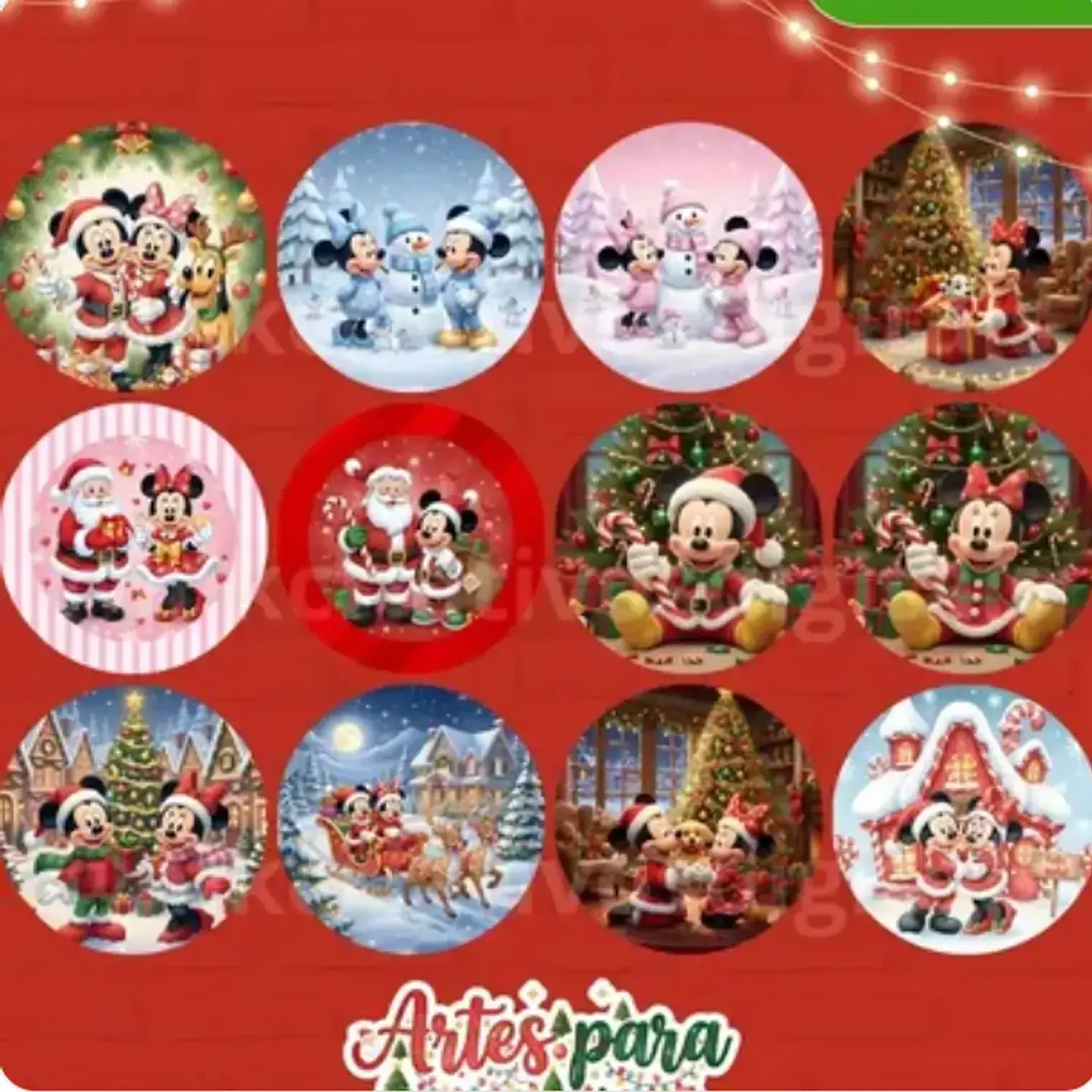 Arquivo Painel Sublimado Natal Mickey e Minnie - MK Criativos 2