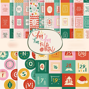 Kit Digital A4 Coleçao hahaha Feliz Natal Tags Divertidas - CELA