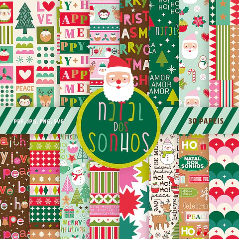 Kit Digital A4 Coleção Natal dos Sonhos - CELA