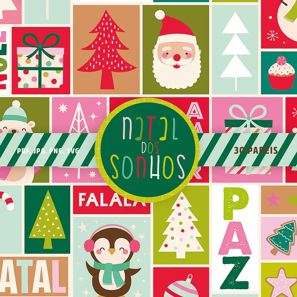 Kit Digital A4 Coleção Natal dos Sonhos - CELA 4