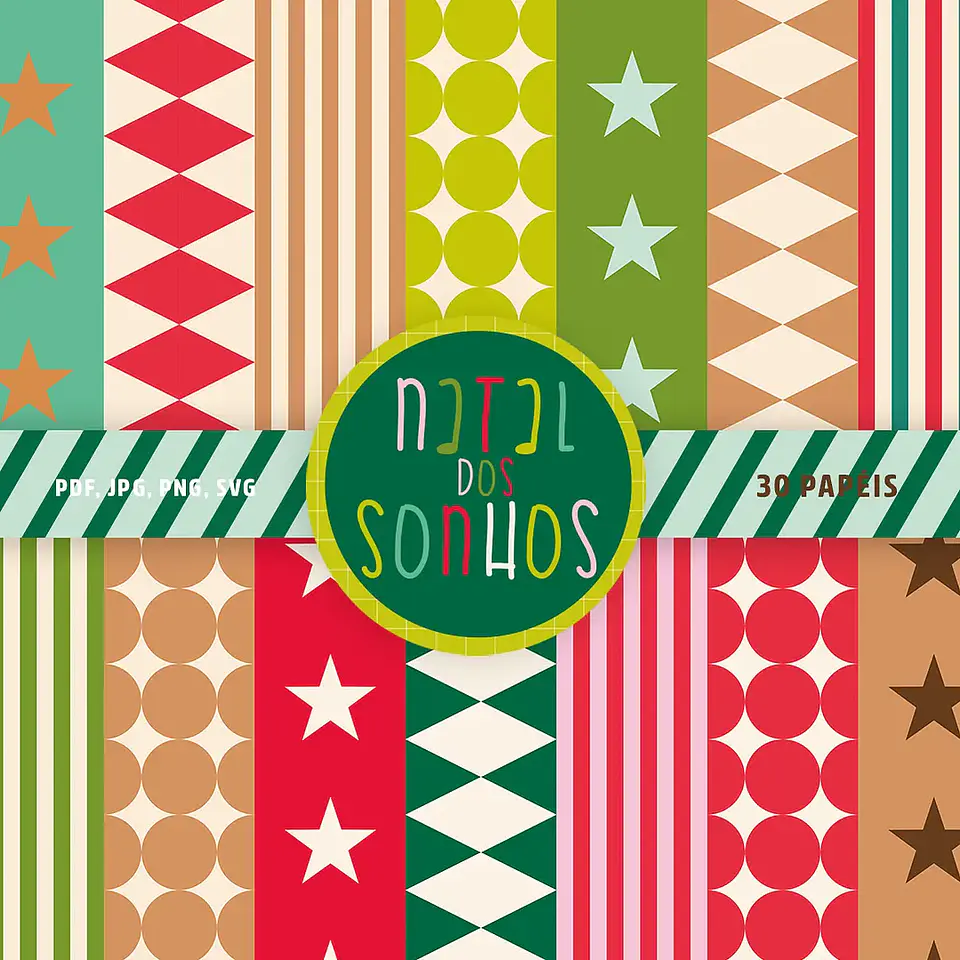 Kit Digital A4 Coleção Natal dos Sonhos - CELA 5