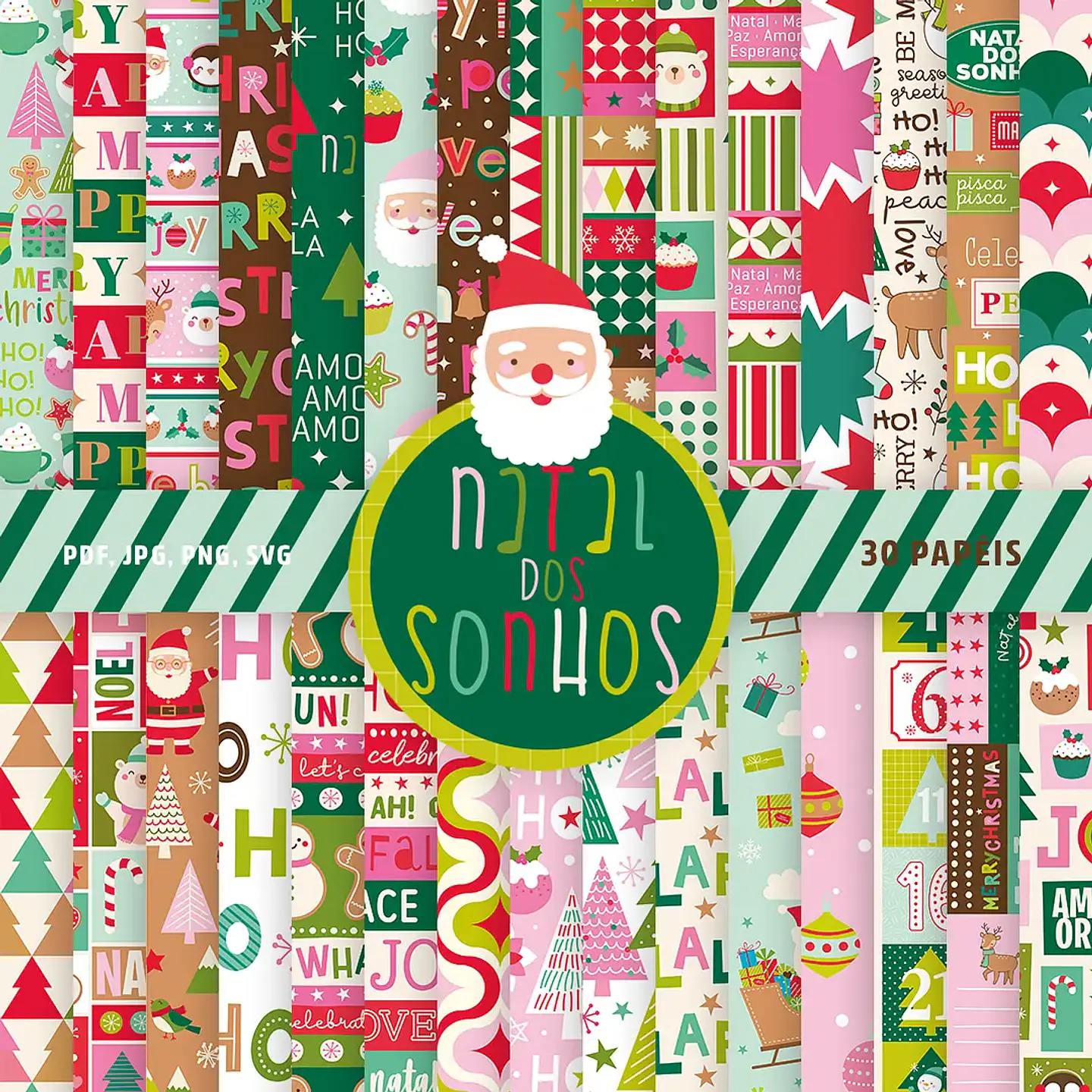 Kit Digital A4 Coleção Natal dos Sonhos - CELA 10