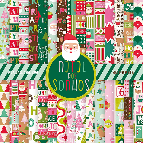 Kit Digital A4 Coleção Natal dos Sonhos - CELA 10
