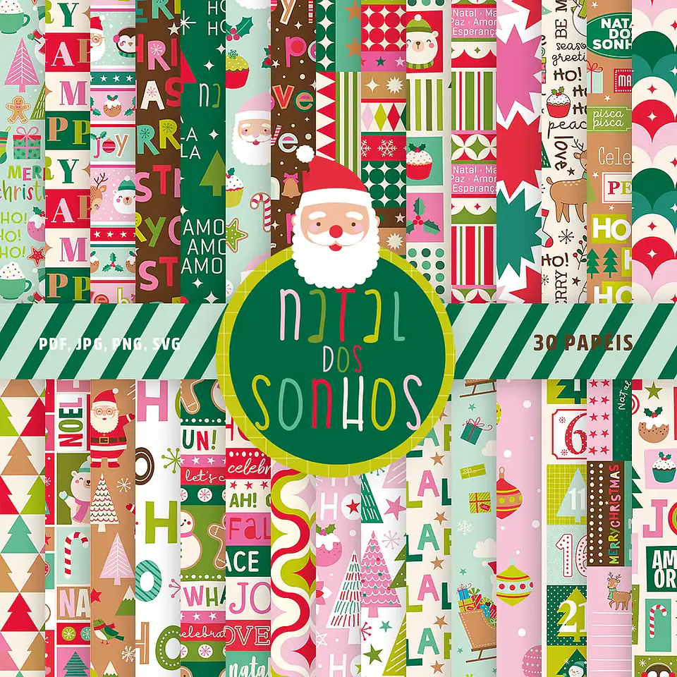 Kit Digital A4 Coleção Natal dos Sonhos - CELA 10