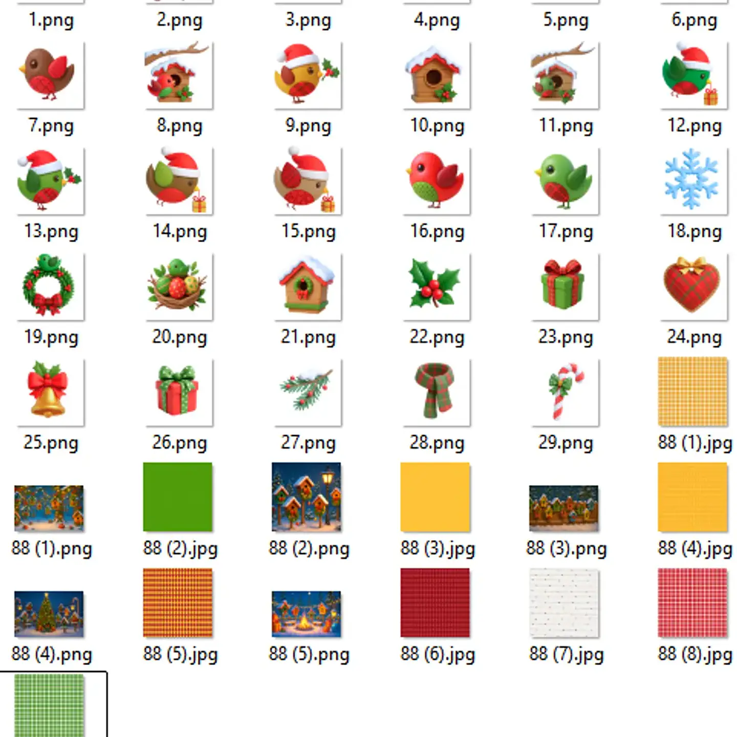 Kit Digital Natal Passarinhos 3D - Fanddy 2