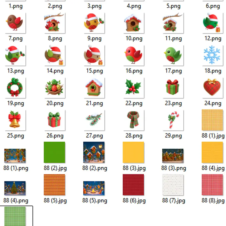 Kit Digital Natal Passarinhos 3D - Fanddy 2