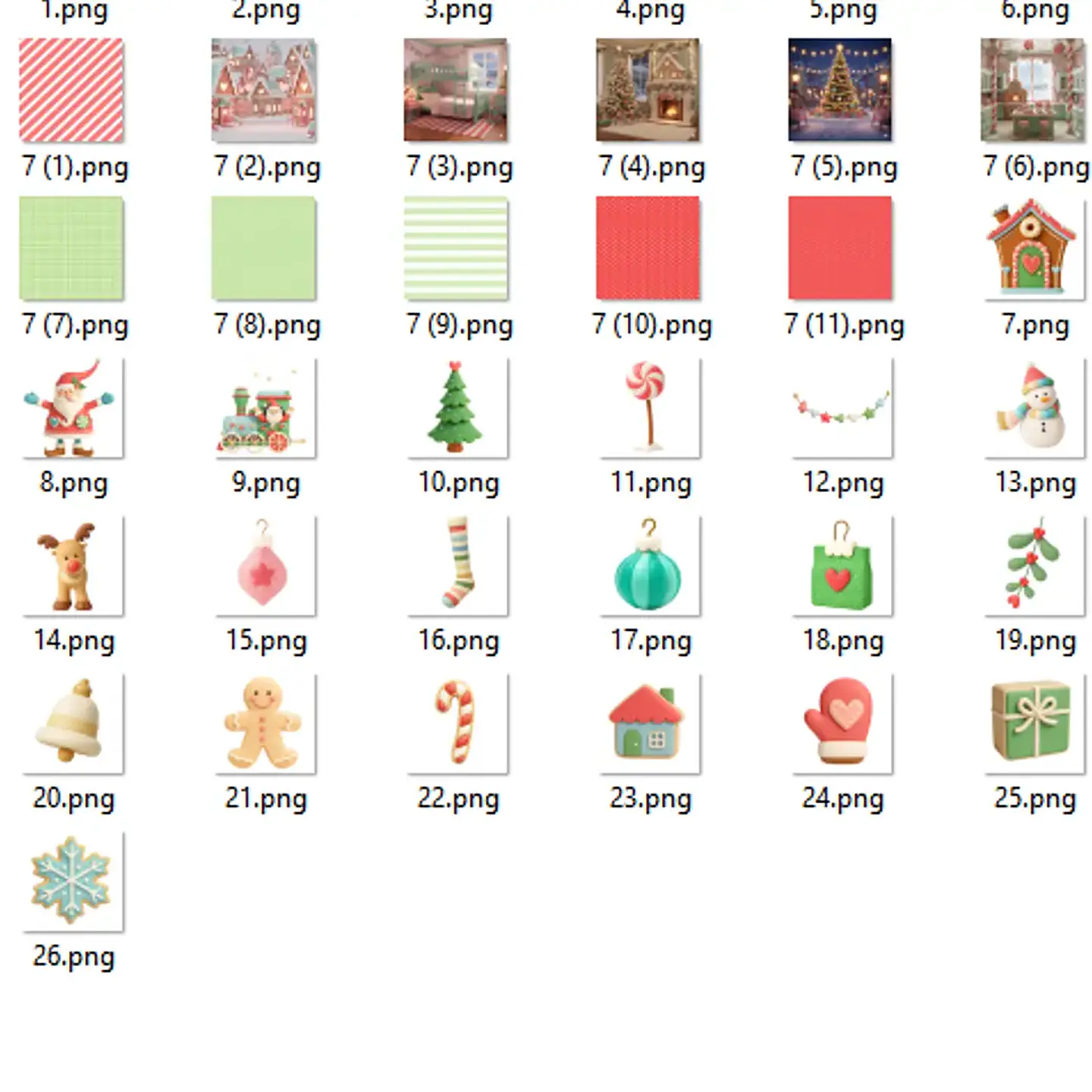 Kit Digital Natal Retrô Suave 3D - Fanddy 2