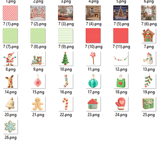 Kit Digital Natal Retrô Suave 3D - Fanddy