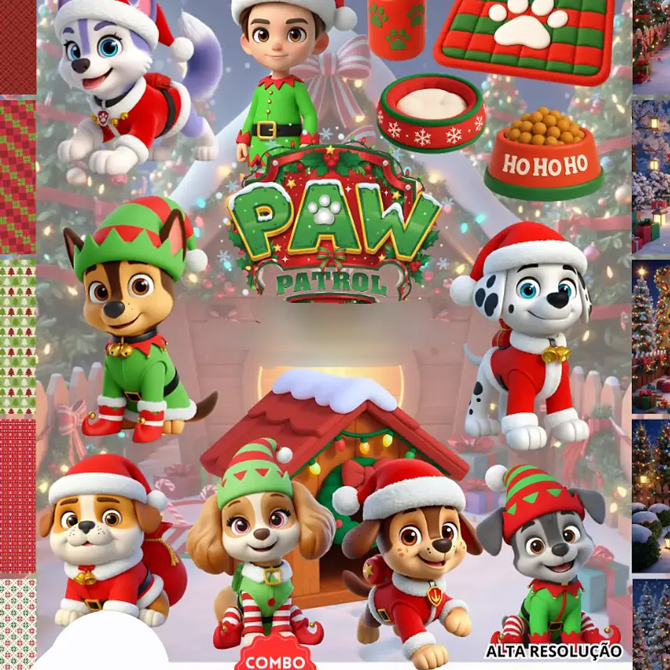 Kit Digital Natal Patrulha Canina 3D - Fanddy 1