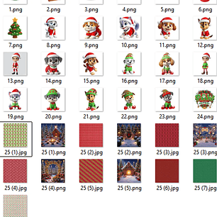 Kit Digital Natal Patrulha Canina 3D - Fanddy