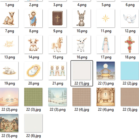 Kit Digital Natal Cristão Aquarela - Fanddy 2