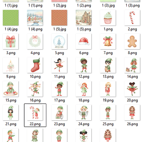 Kit Digital Natal dos Elfos Aquarela - Fanddy 2