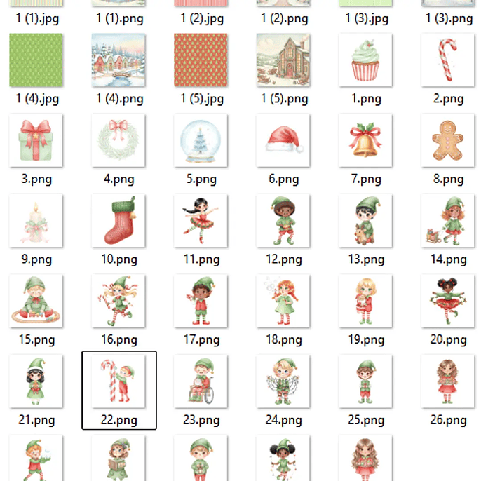 Kit Digital Natal dos Elfos Aquarela - Fanddy 2