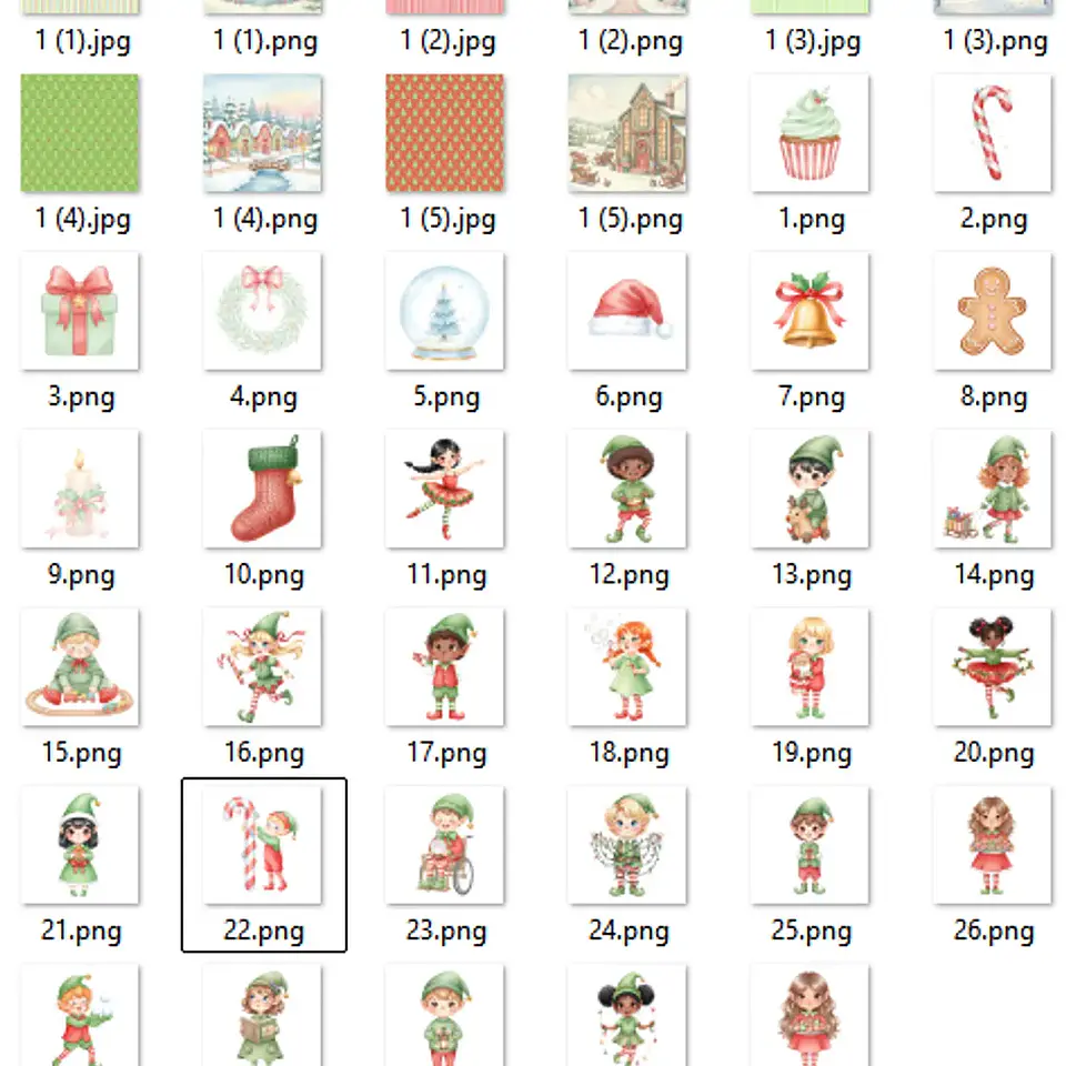 Kit Digital Natal dos Elfos Aquarela - Fanddy 2