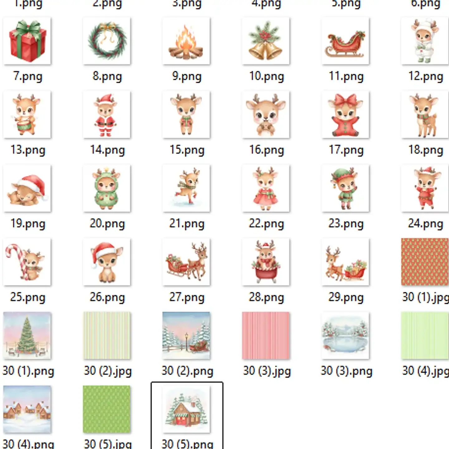 Kit Digital Natal Renas Aquarela - Fanddy 2