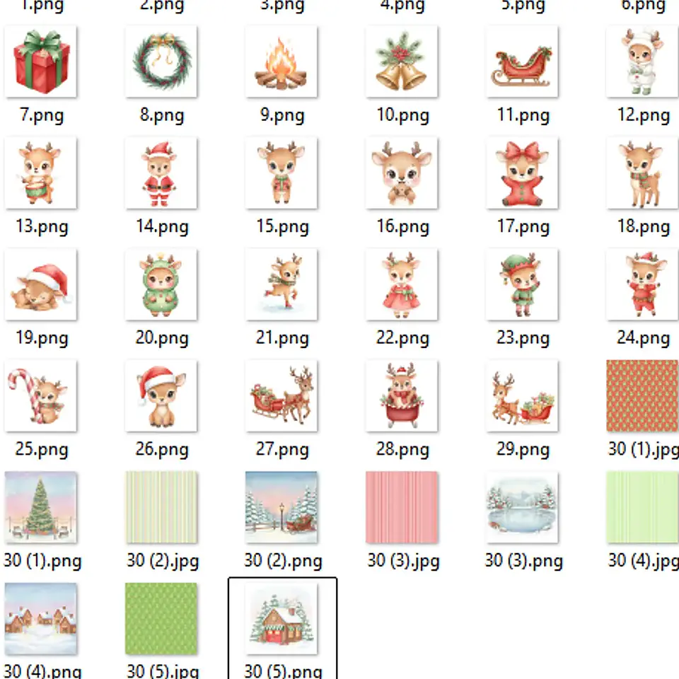 Kit Digital Natal Renas Aquarela - Fanddy 2