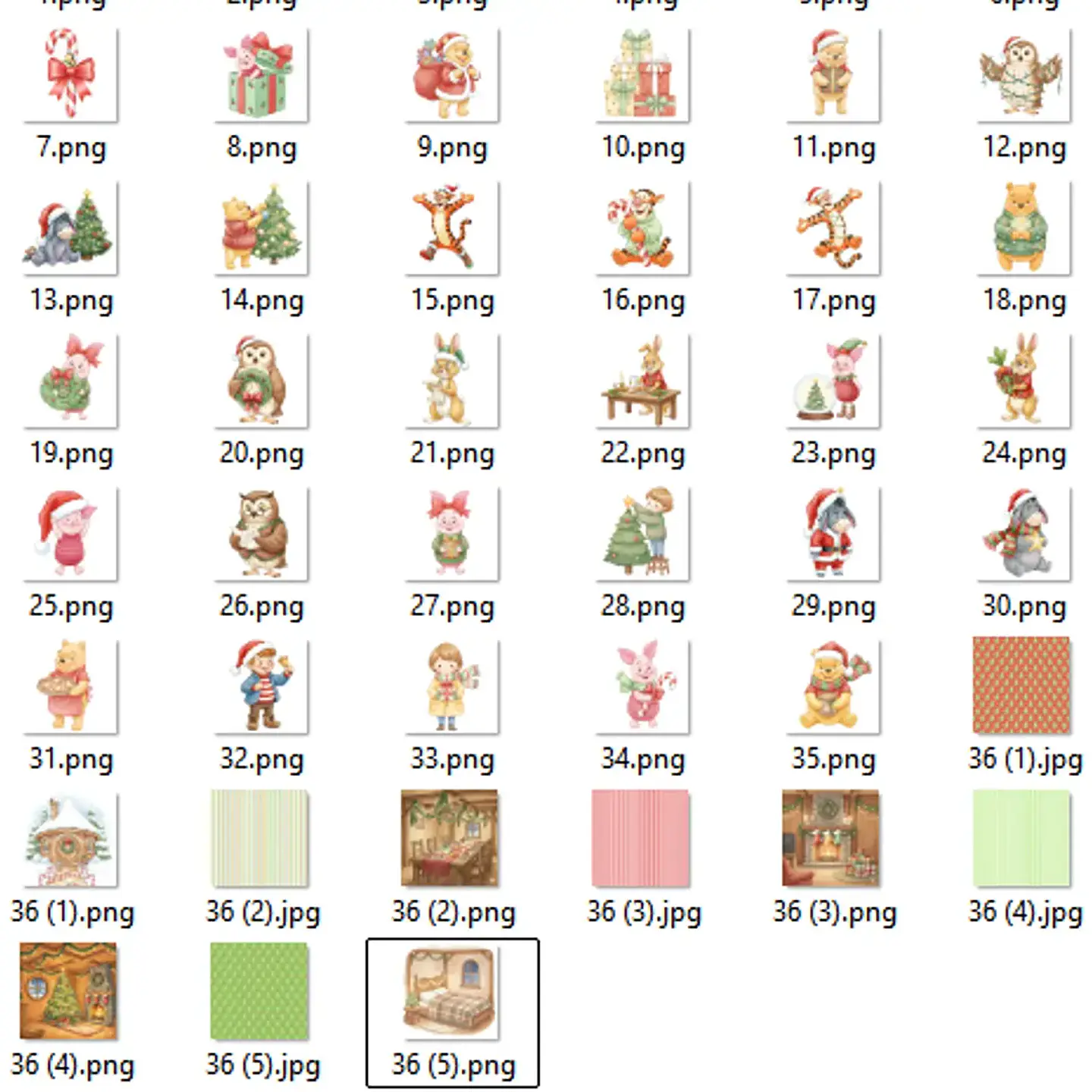 KIt Digital Natal Ursinho Pooh Aquarela - Fanddy 2