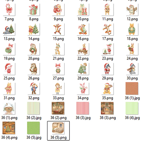 KIt Digital Natal Ursinho Pooh Aquarela - Fanddy 2