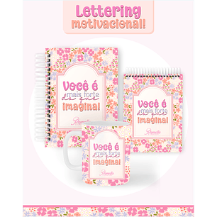 Arquivo Encadernação 2026 Lettering Motivacional - Pamella