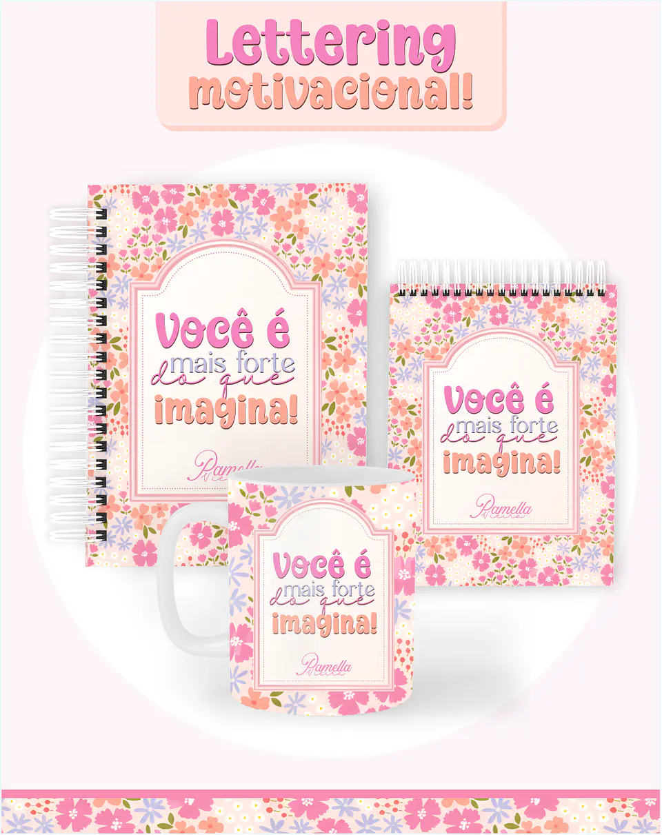 Arquivo Encadernação 2026 Lettering Motivacional - Pamella 1