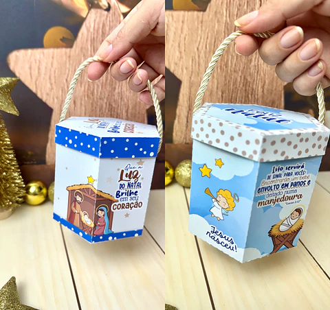 Arquivo Natal Caixa Sextavada para Panetone P - Madi