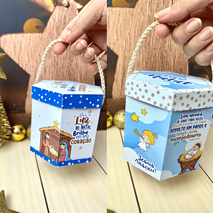 Arquivo Natal Caixa Sextavada para Panetone P - Madi