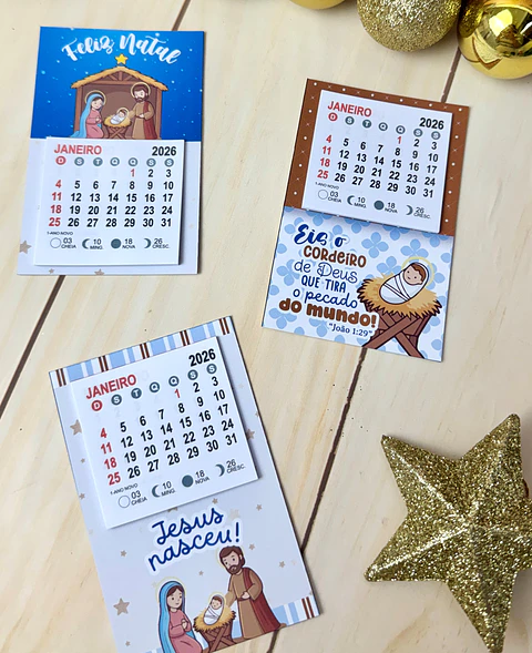Arquivo Natal Calendário Imã de Geladeira - Madi
