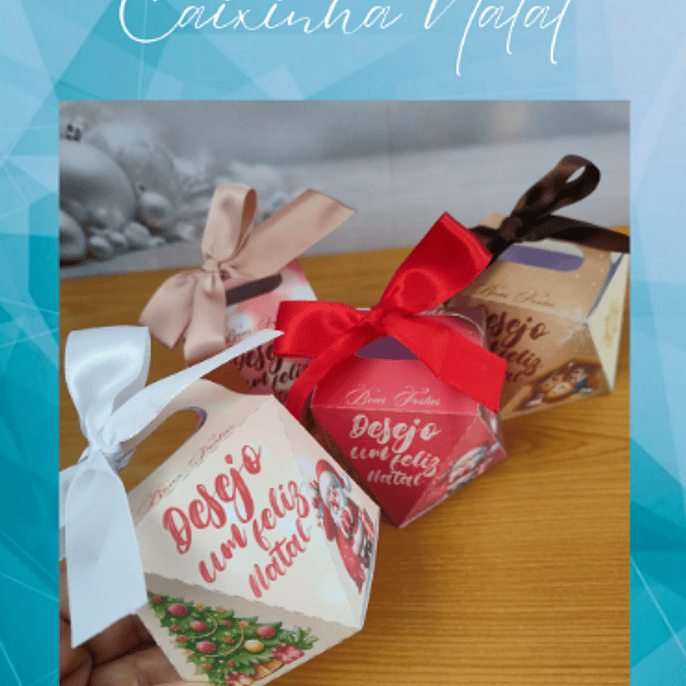 Arquivo Natal Caixa Prisma com Alça - Perfeita Arte 1