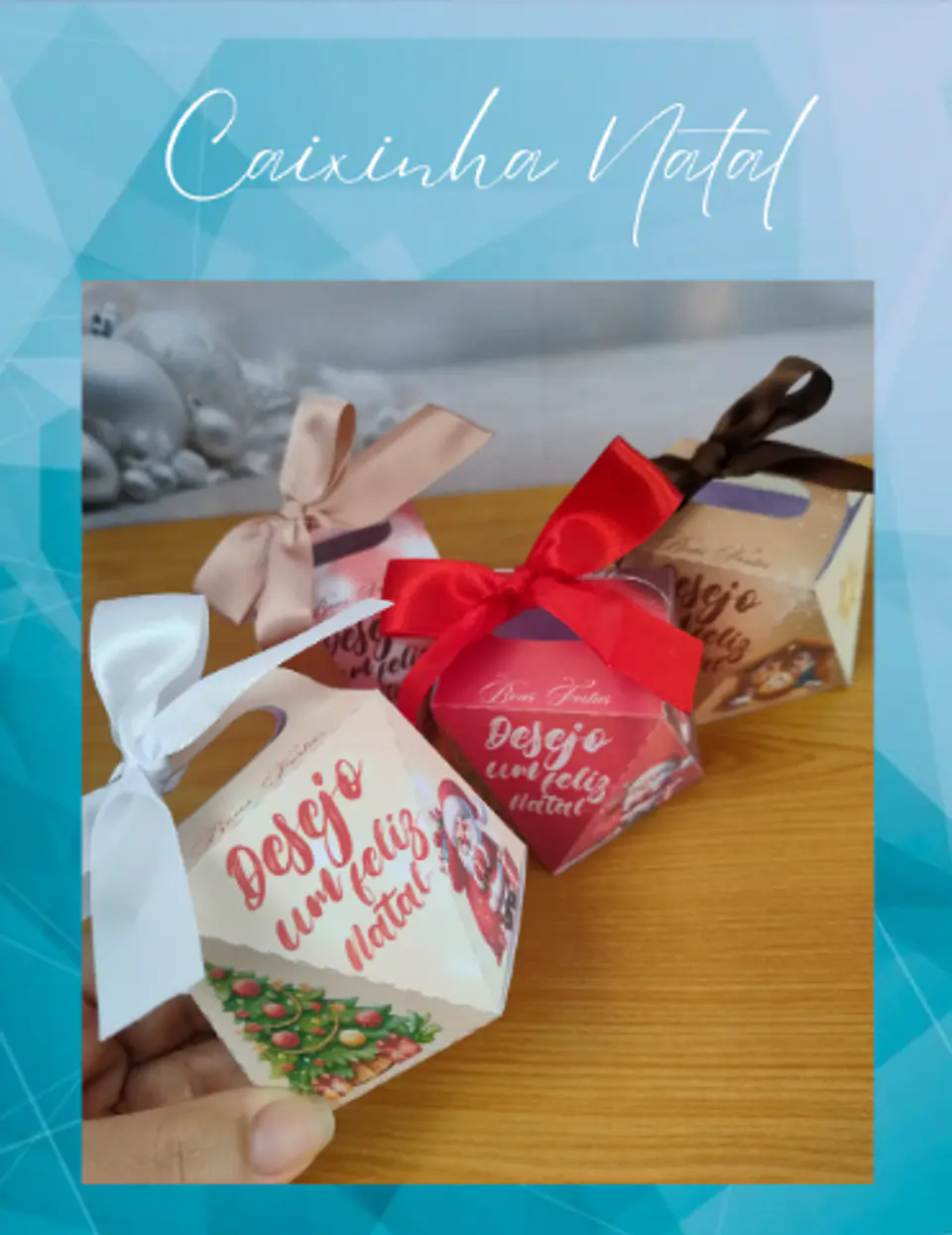 Arquivo Natal Caixa Prisma com Alça - Perfeita Arte 1
