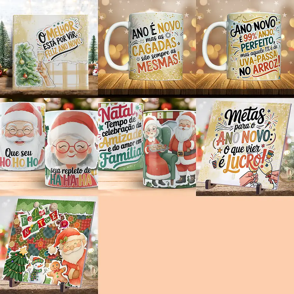 Arquivo Combo Canecas Natal e Ano Novo - Originale 2
