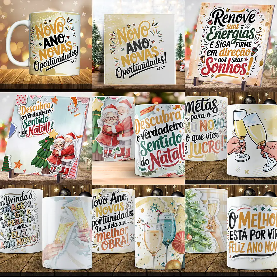 Arquivo Combo Canecas Natal e Ano Novo - Originale 6