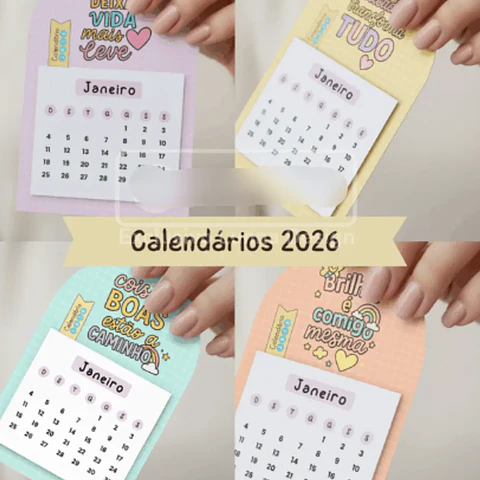 Arquivo Calendários Fofos e Coloridos 2026  - Desenhitos da Jana