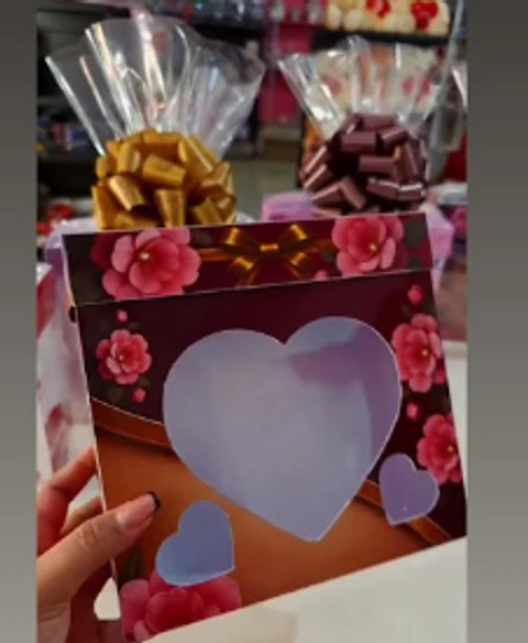 Arquivo Natal Caixa com Visor e Tampa - Diy Presentes