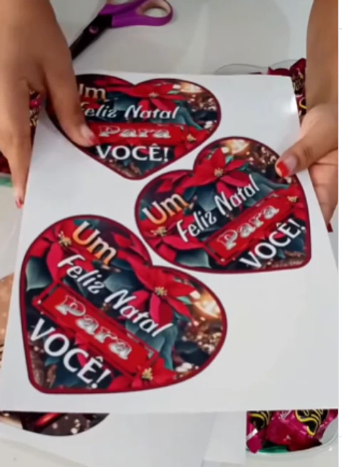 Arquivo Natal Coração Acetato - Diy Presentes