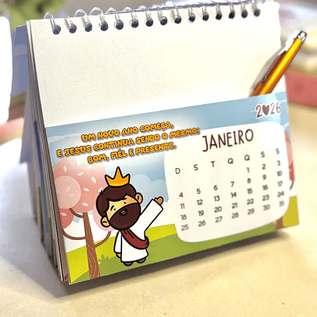 Arquivo Calendário de Mesa com Jesus 2026 - Artes para o Reino 3