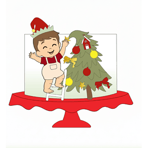 Arquivo Natal Topo de Bolo Bebê na Árvore