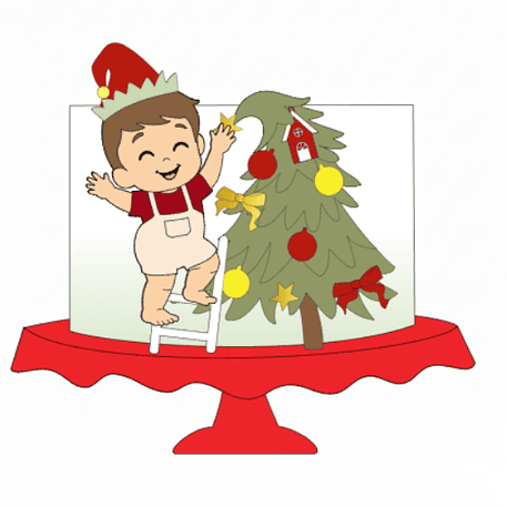 Arquivo Natal Topo de Bolo Bebê na Árvore 1
