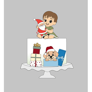 Arquivo Natal Topo de Bolo Bebezinha com Noel