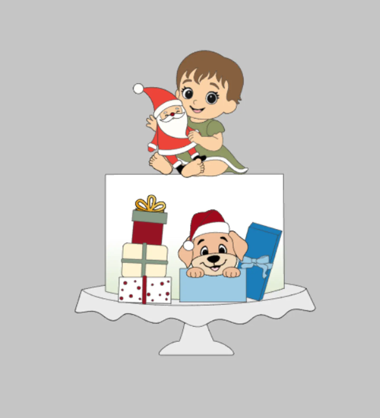 Arquivo Natal Topo de Bolo Bebezinha com Noel 1