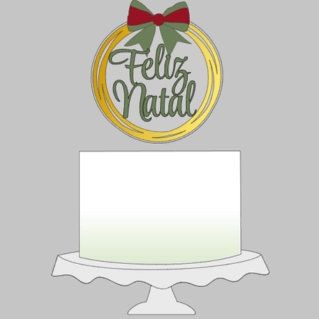 Arquivo Feliz Natal Topo de Bolo 1