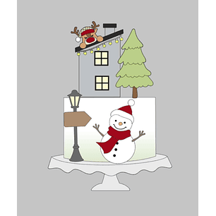 Arquivo Natal Topo de Bolo Rena no Telhado