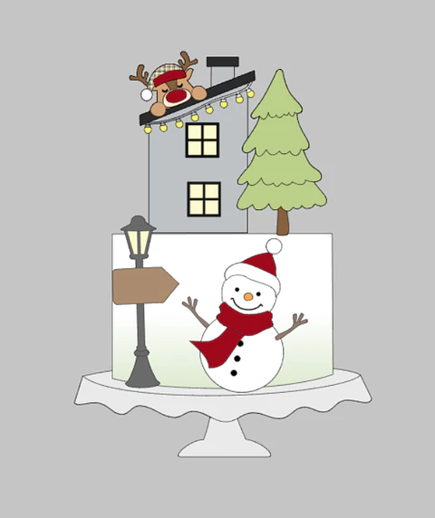 Arquivo Natal Topo de Bolo Rena no Telhado